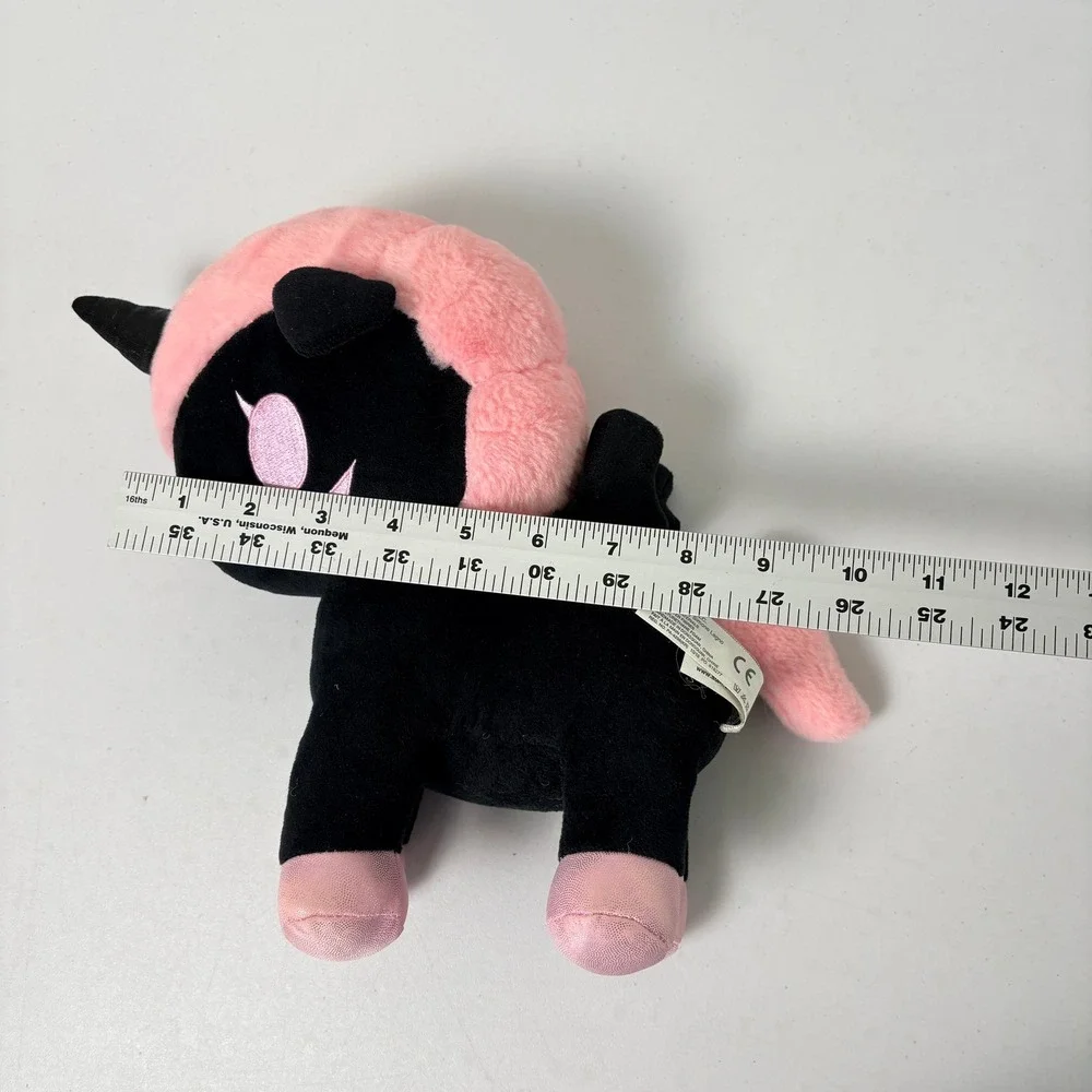 Tokidoki Unicorno DJ Sparkle Plush Stuffed Animal Toy Black Pink Unicorn